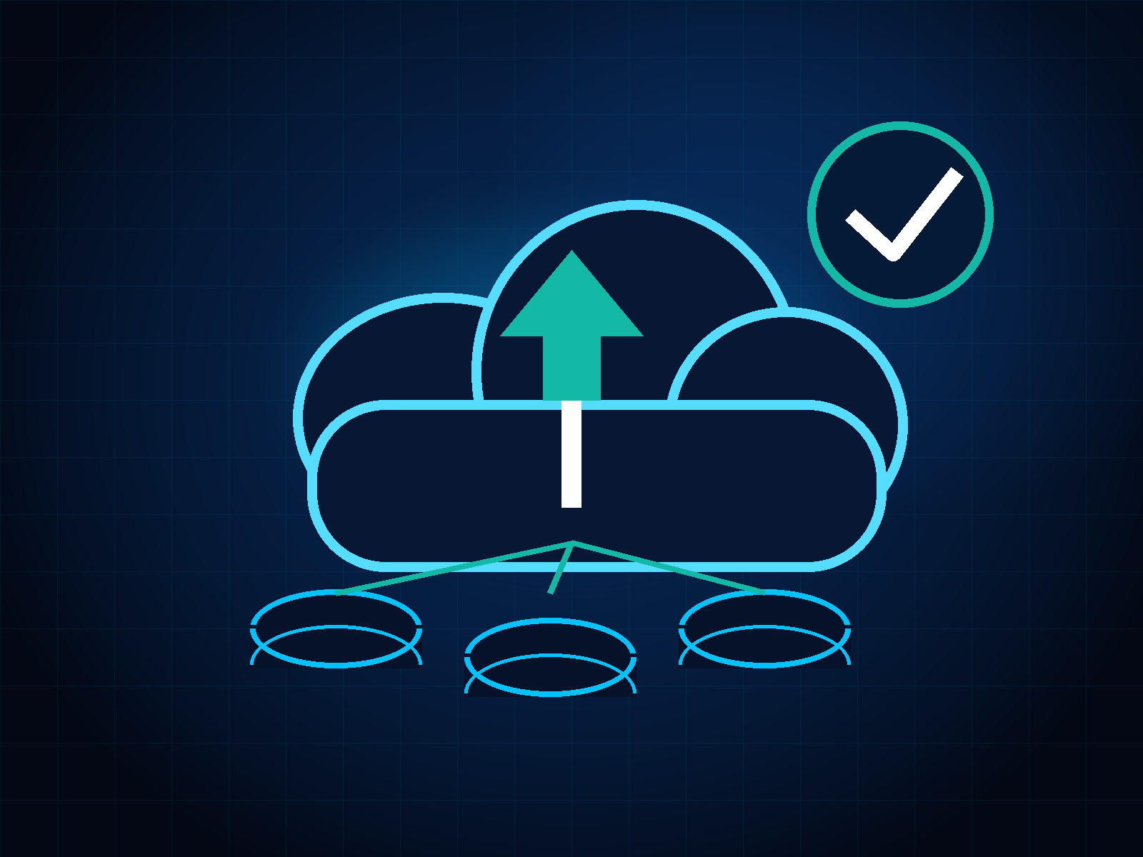 Backup and recovery monitoring dashboard — showing verified backups and system restore status for small business